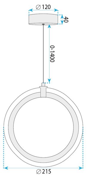 LED viseća stropna svjetiljka LHJ126-W Krom
