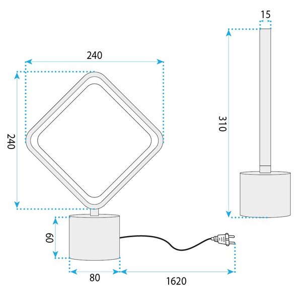 Noćna LED svjetiljka LHJ124-T Crna