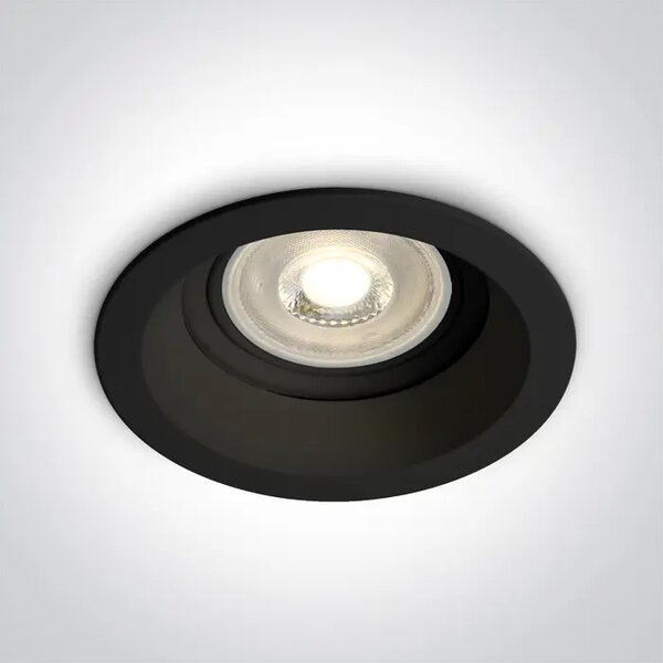 UGRADBENA SVJETILJKA ZA KUPAONICU CRNA GU10 10W IP65 DARK LIGHT DM10105R2/B