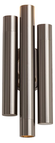 Retro wandlamp gunmetal 3-lichts - Pipes