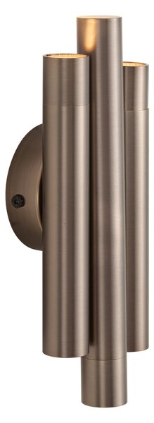 Moderne wandlamp donker brons 3-lichts - Pipes