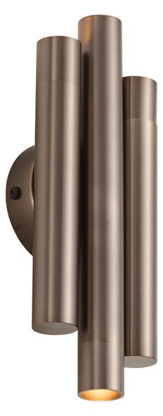 Moderne wandlamp donker brons 3-lichts - Pipes
