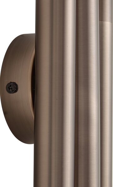 Moderne wandlamp donker brons 3-lichts - Pipes