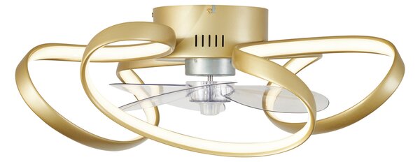 Ventilator na stropu mjed 55 cm uklj. LED s mogućnošću prigušivanja s daljinskim upravljačem - Mandy
