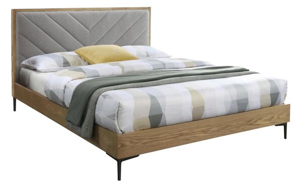 Krevet Houston 1047Bračni, Svijetlo smeđa, 160x200, Prirodno drvo furnira, Medijapan, Basi a doghePodnice, 165x208x100cm