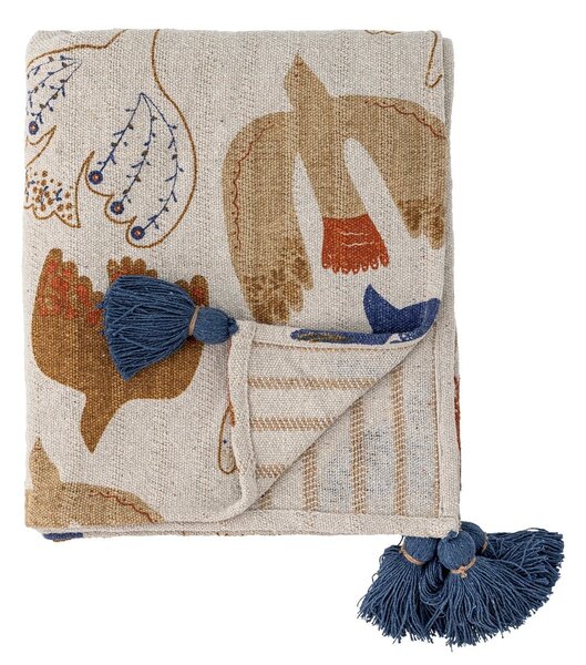 Smeđa deka od recikliranog pamuka 130x160 cm Anniversary – Bloomingville