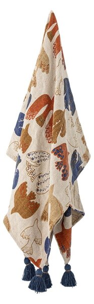 Smeđa deka od recikliranog pamuka 130x160 cm Anniversary – Bloomingville