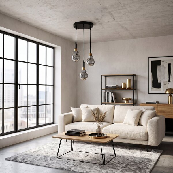 Lampa Wisząca APP1125-3CP Black Gold