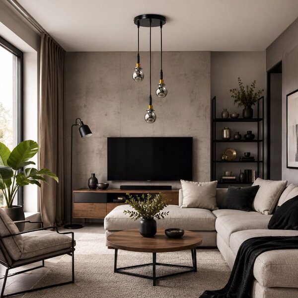 Lampa Wisząca APP1125-3CP Black Gold