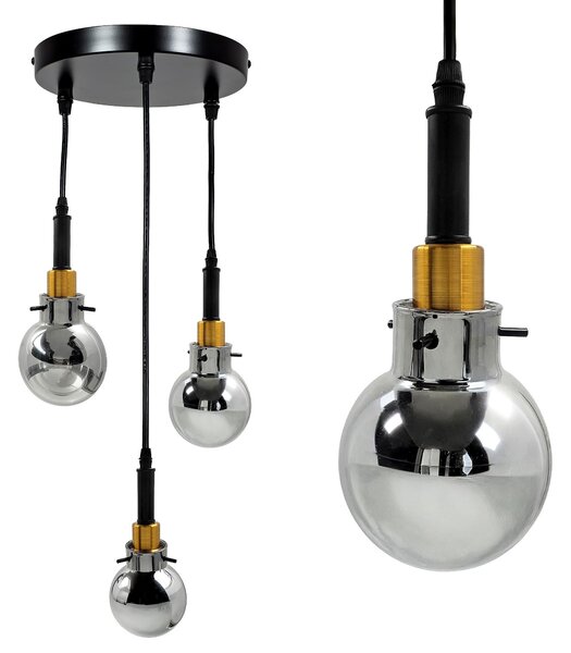Lampa Wisząca APP1125-3CP Black Gold