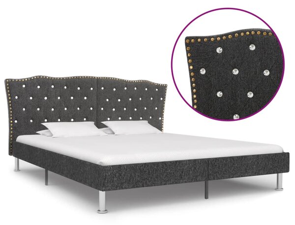 VidaXL Okvir za krevet od tkanine tamnosivi 160 x 200 cm