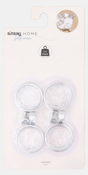 Sinsay - Set samoljepljivih kupaonskih kukica 4 pack