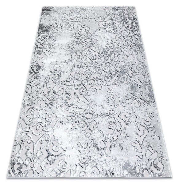 Tepih MEFE moderna 8724 Ornament berba gumiran - Strukturne, dvije razine flora Siva