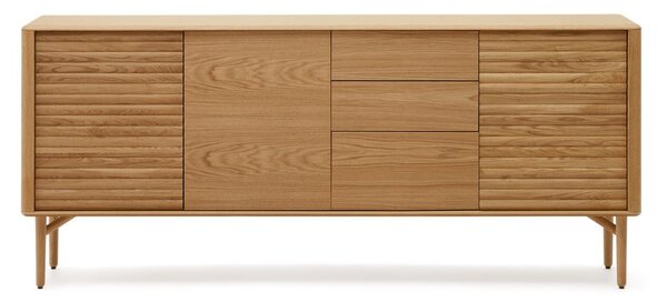 Niska komoda u dekoru hrasta u prirodnoj boji 200x86 cm Lenon – Kave Home