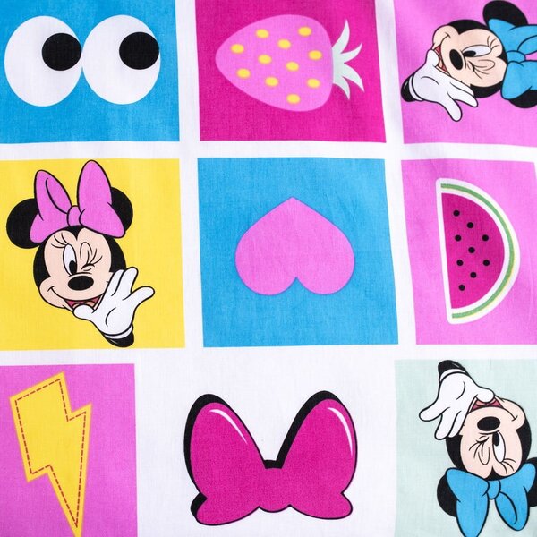Ružičasta pamučna dječja posteljina za dječji krevetić 100x135 cm Minnie "Sweet" – Jerry Fabrics