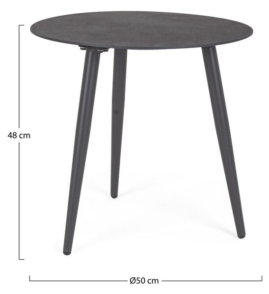 Okrugao vrtni stolić aluminijski ø 50 cm Ridley – Bizzotto