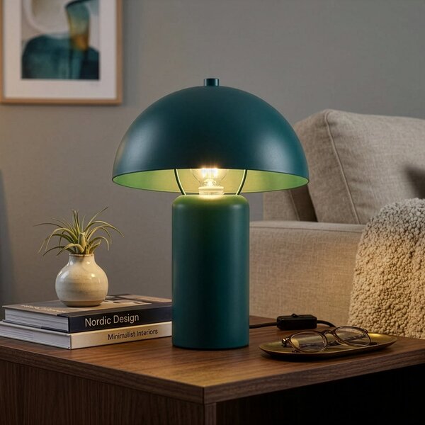 Reality Leuchten Stolna lampa Enya, tamnoplava, metal, visina 25,5 cm, E14, Plava, Dnevni boravak/blagovaonica, Metal