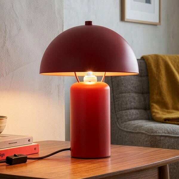 Reality Leuchten Stolna lampa Enya, crvena, metal, visina 25,5 cm, E14, Crvena, Dnevni boravak/blagovaonica, Metal