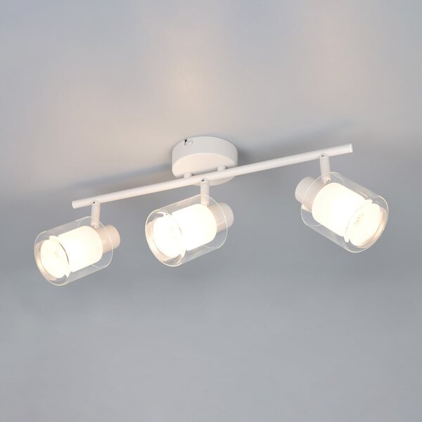 Reality Leuchten Stropna svjetiljka Neralo, 3 žarulje, svijetlosiva, metal, E14, prigušiva, Sivo, Dnevni boravak/blagovaonica, Metal
