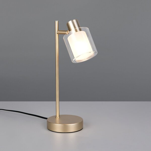 Reality Leuchten Stolna lampa Neralo, zlatne boje, metal, visina 35,5 cm, E14, Zlato / mjed, Dnevni boravak/blagovaonica, Metal