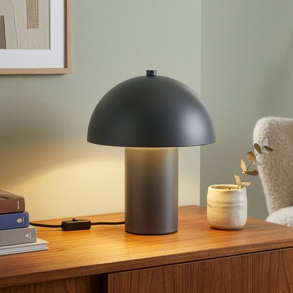 Reality Leuchten Stolna lampa Enya, antracit, metal, visina 25,5 cm, E14, Sivo, Dnevni boravak/blagovaonica, Metal
