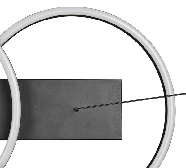 Reality Leuchten Larino Long LED viseća lampa, crna, metal, CCT, daljinski upravljač, prigušiva, Crno, Dnevni boravak/blagovaonica, Metal