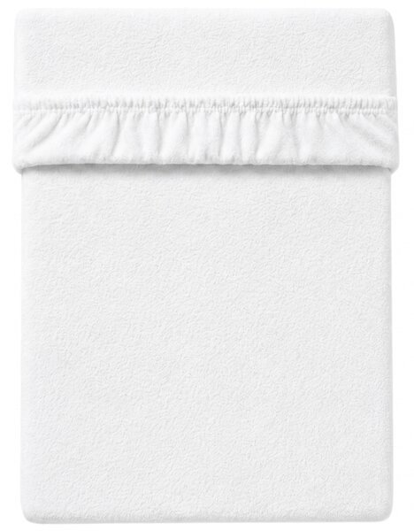 Flis plahta s gumicom MOLTON bijela 90 x 200 cm