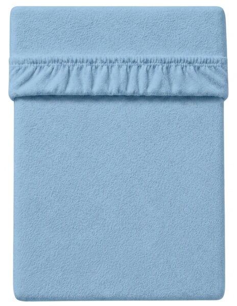 Flis plahta s gumicom MOLTON svijetlo plava 90 x 200 cm