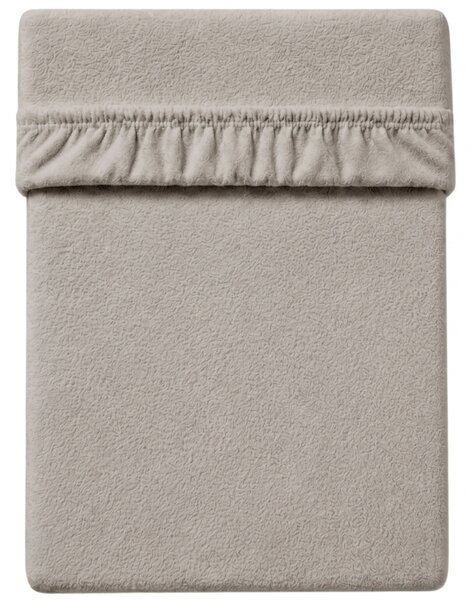 Flis plahta s gumicom MOLTON svijetlo siva 90 x 200 cm