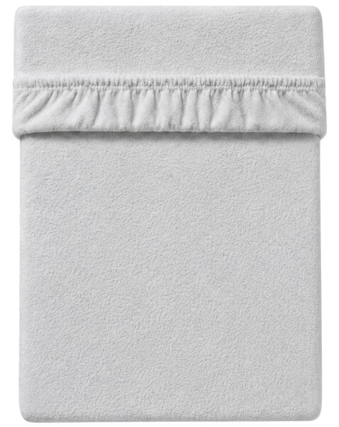 Flis plahta s gumicom MOLTON srebrna 90 x 200 cm