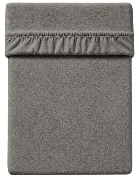 Flis plahta s gumicom MOLTON tamno siva 90 x 200 cm