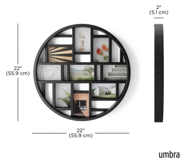 Crni plastičan viseći okvir Luna – Umbra