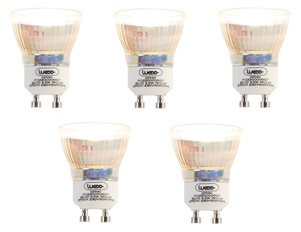 Set od 5 GU10 LED žarulja 35 mm 3,5 W 180 lm 2700 K