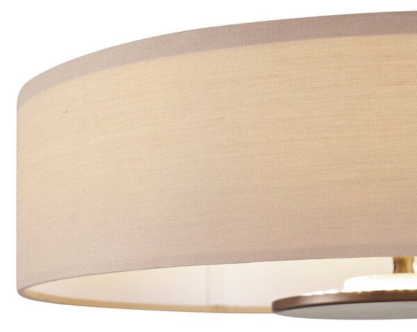 Moderna stropna svjetiljka bež tkanina uklj. LED s 3-stupanjskim prigušivanjem - Bredow