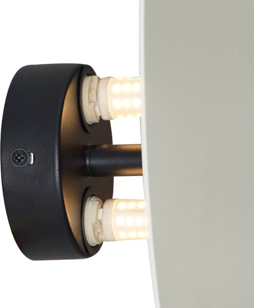 Dizajnerska zidna svjetiljka bež organska 32 cm 2-svjetla - Pulley
