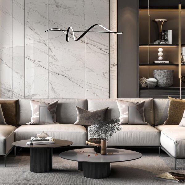 Milagro Lighting LED viseća svjetiljka Sash, metalna, crna, 4000 K, Crno, Dnevni boravak/blagovaonica, Metal