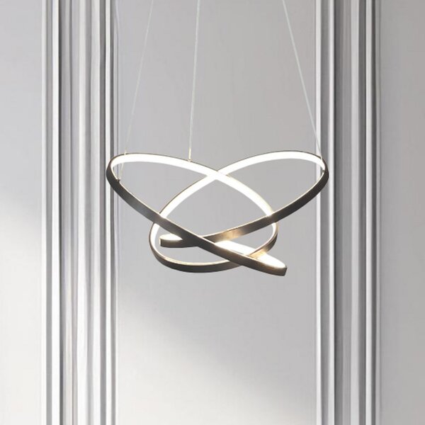 Milagro Lighting Empoli LED viseća svjetiljka, metalna, crna, 4000 K, Crno, Dnevni boravak/blagovaonica, Metal