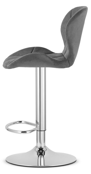 Barska stolica WEST VELVET, siva