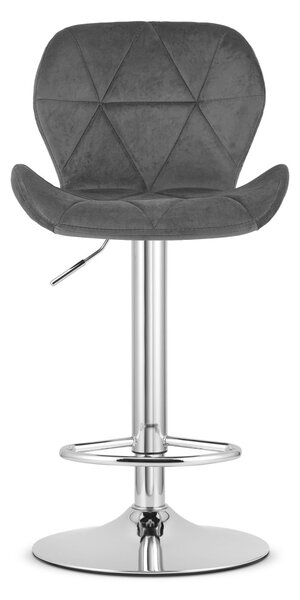 Barska stolica WEST VELVET, siva