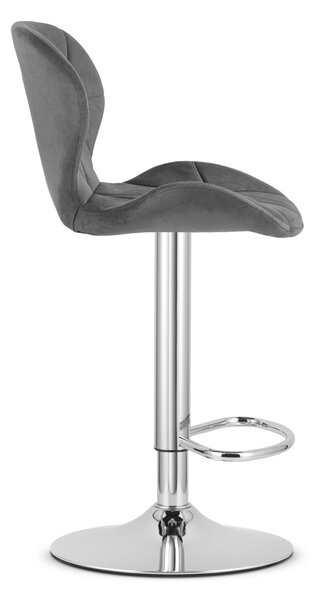 Barska stolica WEST VELVET, siva