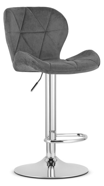 Barska stolica WEST VELVET, siva