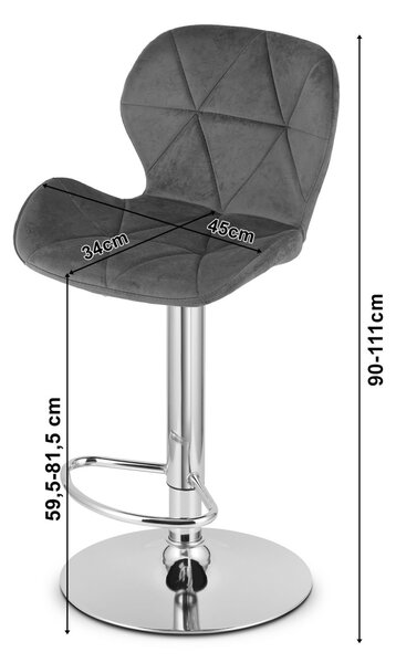 Barska stolica WEST VELVET, zelena