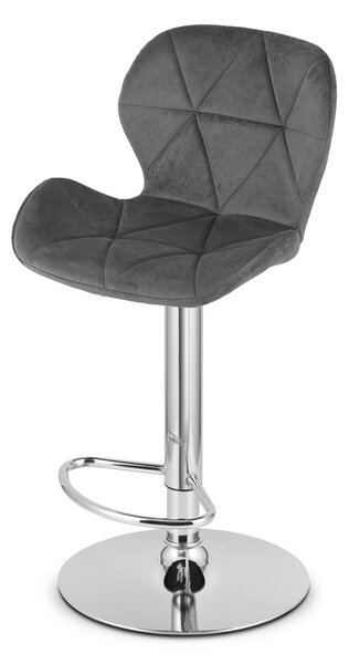 Barska stolica WEST VELVET, siva