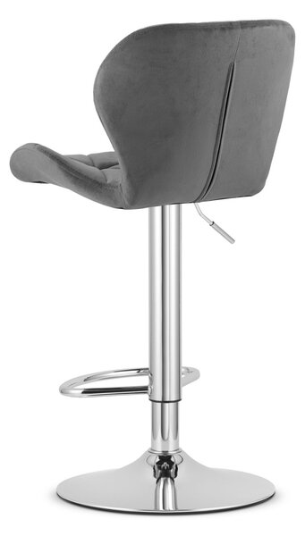 Barska stolica WEST VELVET, siva