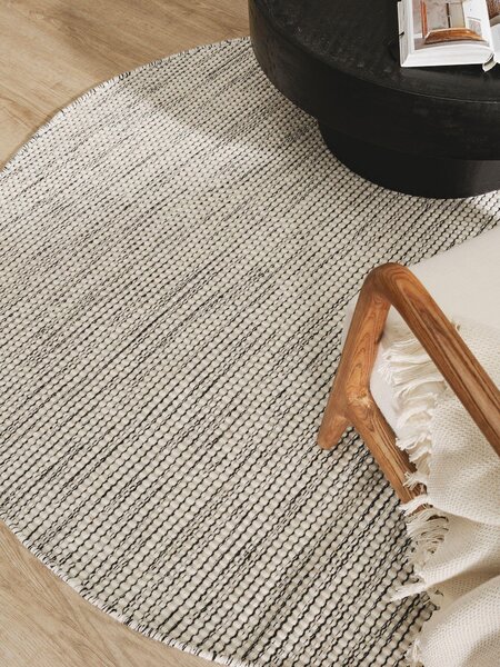 Tepih Rocco Beige Black Round