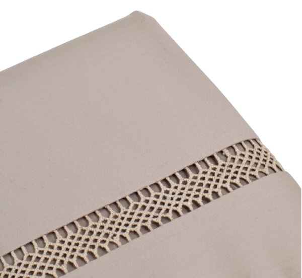 Posteljina Melody set s gornjom plahtom - Bež - 220x280/2x60x80 cm