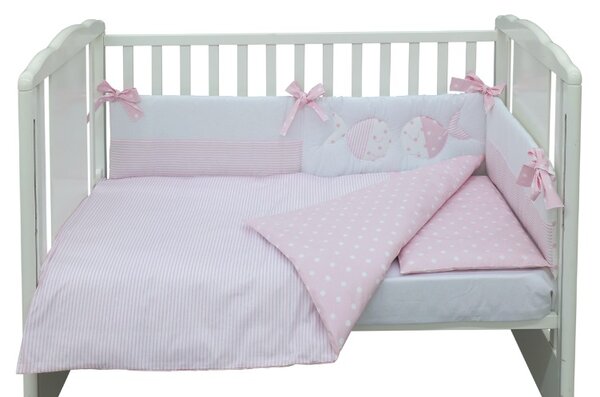 Magic Baby komplet posteljine Ribice 4-dijelni, 120x60/130x65 cm, 100% pamuk