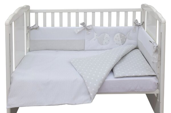 Magic Baby komplet posteljine Ribice 4-dijelni, 120x60/130x65 cm, 100% pamuk
