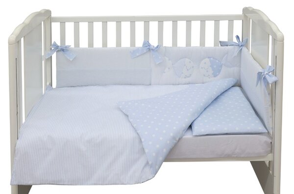 Magic Baby komplet posteljine Ribice 4-dijelni, 120x60/130x65 cm, 100% pamuk