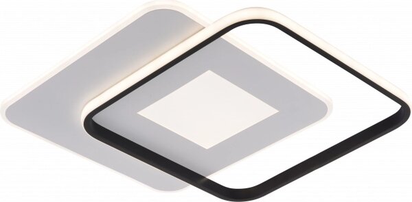 LED stropna svjetiljka CCT 60W bijela+crna s mogućnošću prigušivanja + daljinski upravljač